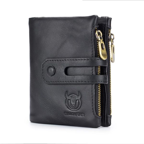 

wallets genuine leather men's wallet man zipper coin purse brand male credit&id multifunctional, Red;black