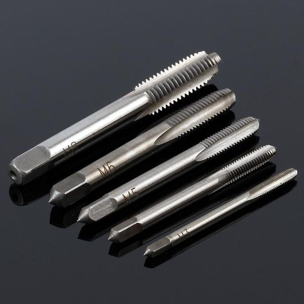 

furniture accessories 5pcs/set straight groove tap bearing steel mini flute hand taps drilling machine round shank perforator