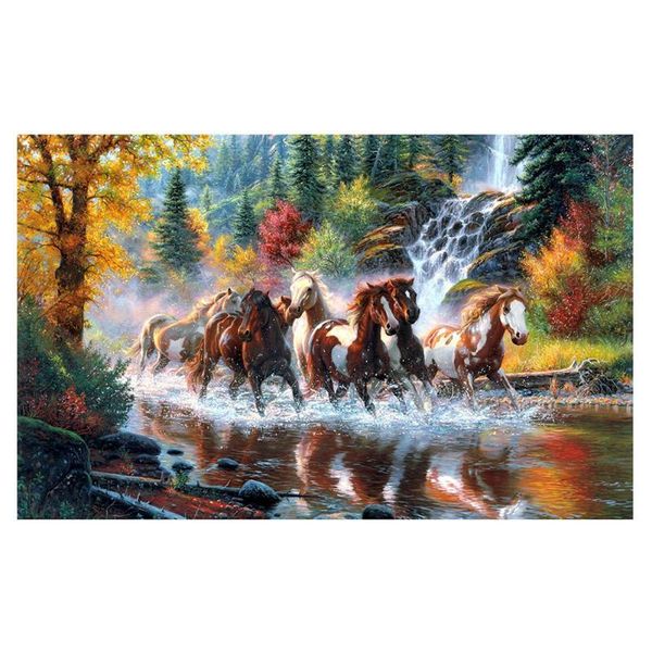

diamond painting running horses 5d diy kit home decor craft
