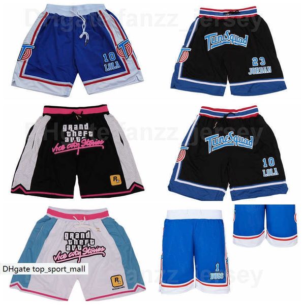 

lola bugs bunny tunesquad basketball shorts just don wear vice city pocket zipper sport pant all that bel-air academy will smith ball z garf, Black