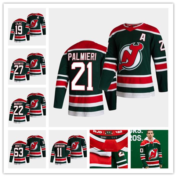 

2021 reverse retro new jersey devils p.k. subban jersey corey crawford schneider hughes johnsson bratt palmieri zajac murray men women youth, Black
