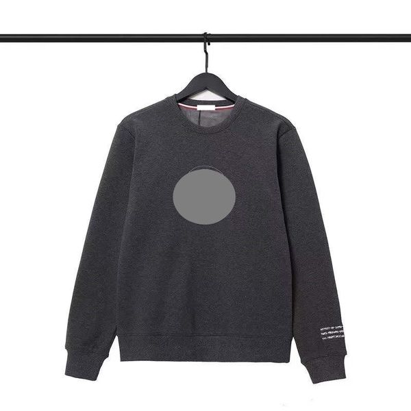 

luxury france men's sweatshirts designer brand fleece thickening couple loose warm pullover sweater without hood, Black