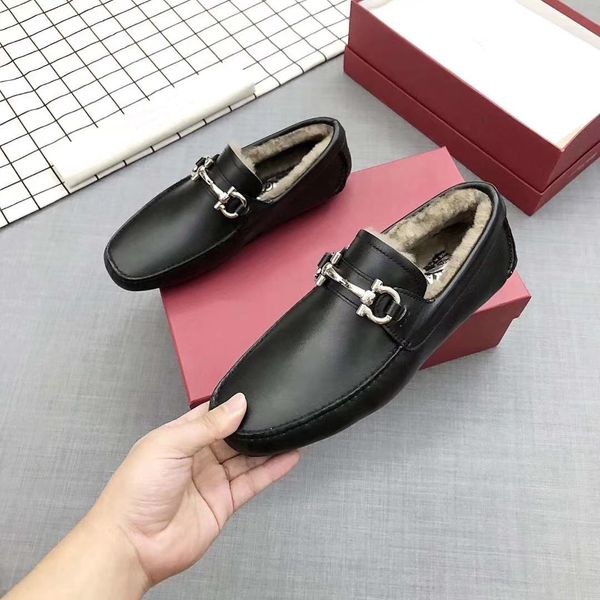 

luxury brand men dress shoes flat casual shoe business office oxfords genuine leather designers metal buckle suede lazy loafers size38-46, Black
