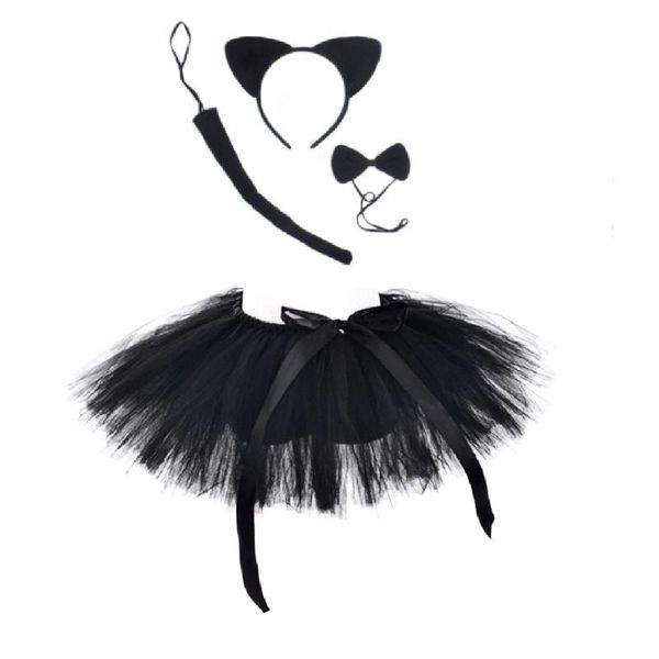 

skirts female fashion black handmade mesh skirt holiday party costume halloween tutu for kids adult