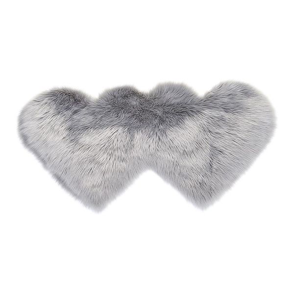 

carpets heart shape immitation wool plush rug fashion anti slip soft wedding decoration floor mat sofa indoor