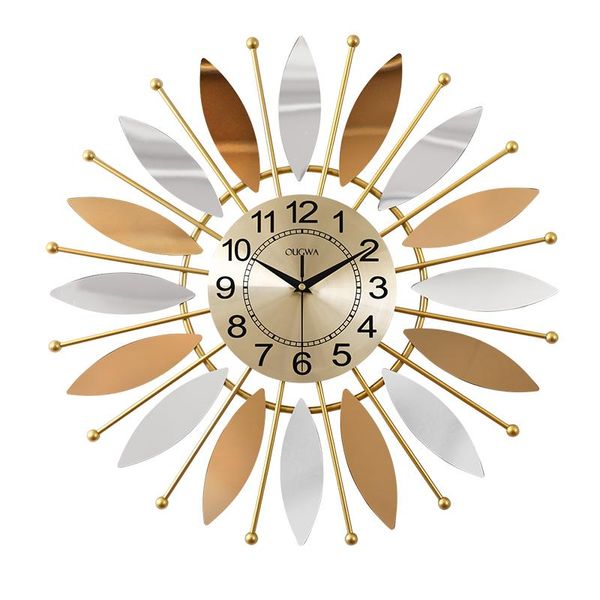 

wall clocks large art clock metal luxury creative nordic abstract living room modern design reloj pared home decor da60wc