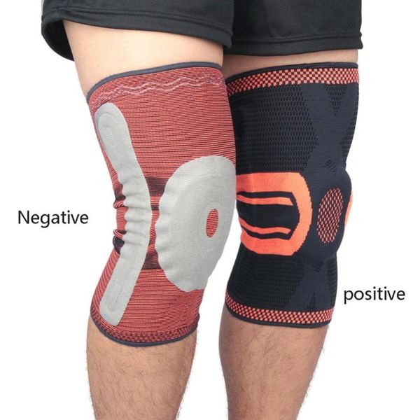 

elbow & knee pads 1pcs protector brace silicone spring basketball support sports safety pad knitted compression warm sleeves guard, Black;gray