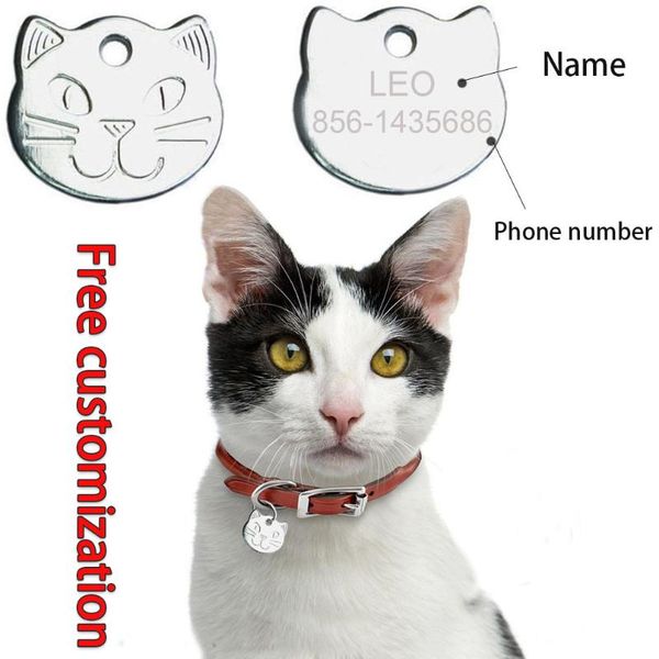 

cat costumes personalized collar engraving pet id tag pendant dog anti-lost name number plate kitten accessories keychain stuff