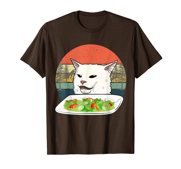 

funny cat vegetaran t-shirt, White;black