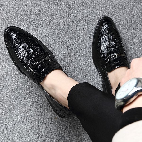 

mens dress shoes stylish gentlemans comfortable business formal shoes shoes for men 98, Black;white