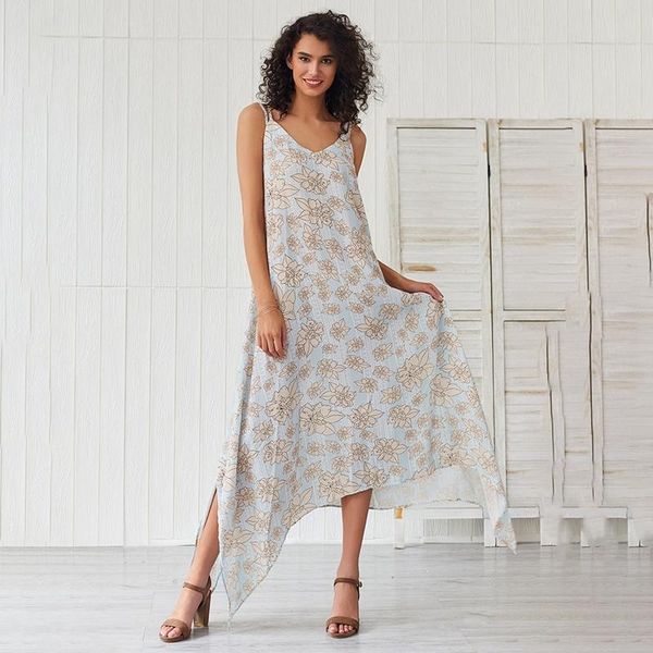 

casual dresses summer women's fashion bohemian dress long floral printed party beach, Black;gray