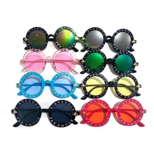 

luxury designer glasses wholesale kids sunglasses children's baby fashion cute shade round vintage sun glasses for girls boys eyewares, White;black