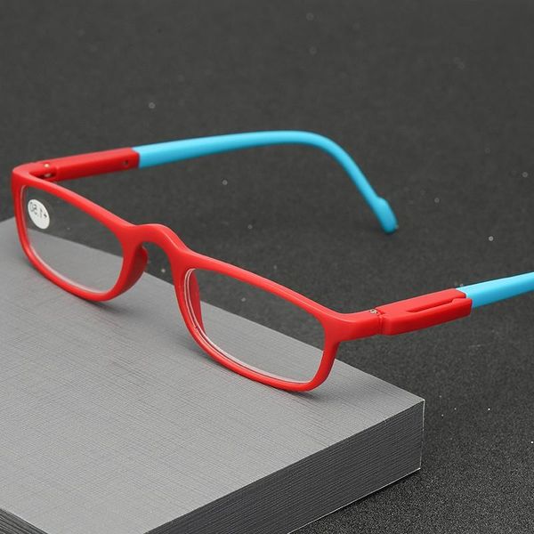 

sunglasses vintage men and women portable reading glasses with hook cases, White;black