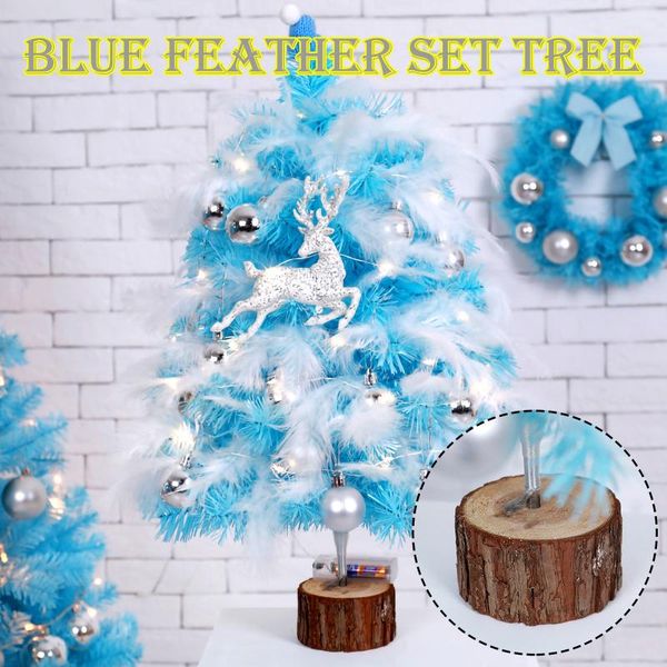 

christmas decorations navidad blue pink tree 45\60cm package home office mall el garden decor year gift