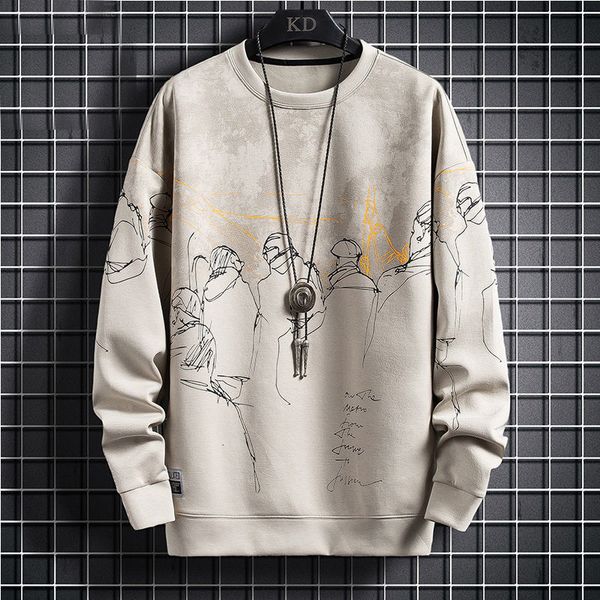 

2021 new homens casuais china estilo streetwear legal terno s masculino hip hop sweatshirts coreano com capuz moda solta gtico hoodie n3, Black