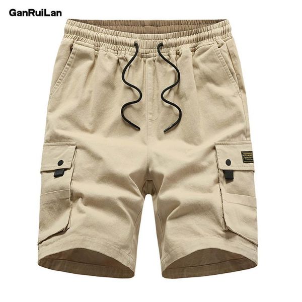 

2021 cargo shorts men new arrive casual cotton shorts male loose work man short pants b0630, White;black