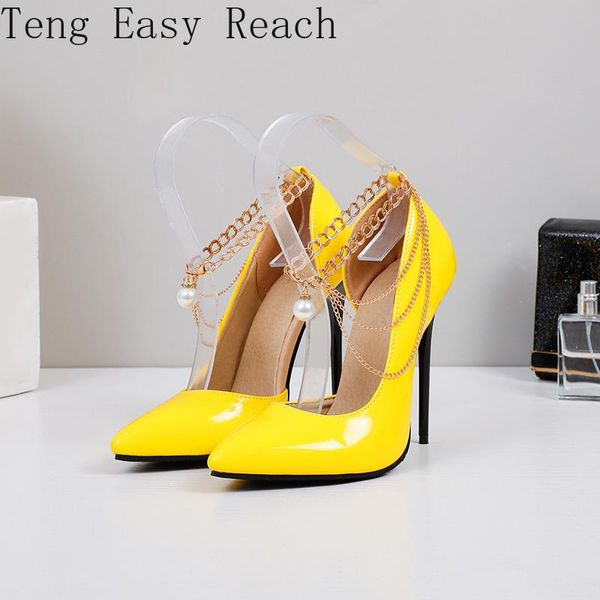 

dress shoes woman women high heels pumps spring/autumn 2021 pointed thin fashion party yellow, Black