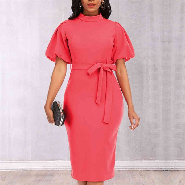 

casual dresses dress bodycon lantern short sleeves with sashes women modest ladies package hip office lady elegant classy midi african fashi, Black;gray