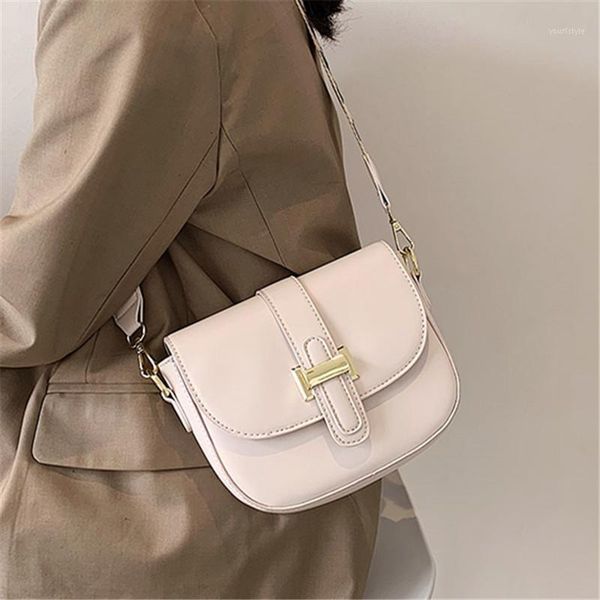 

evening bags female pu leather clamshell wide strap shoulder pure color small square messenger bag women's retro wild style handbags sa