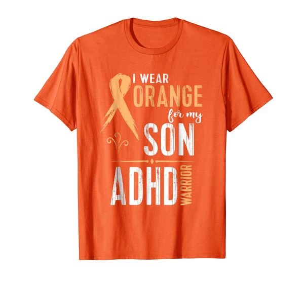 

adhd awareness tshirt my son warrior walk run tee, White;black