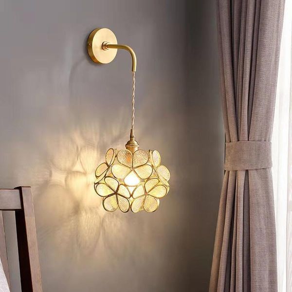

wall lamp bedroom living room study copeer light luxury folower design