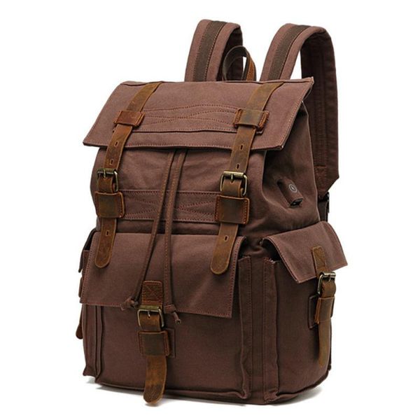 

backpack men vintage canvas backpacks women travel bags student casual durable large capacity laprucksack hasp anti stealing