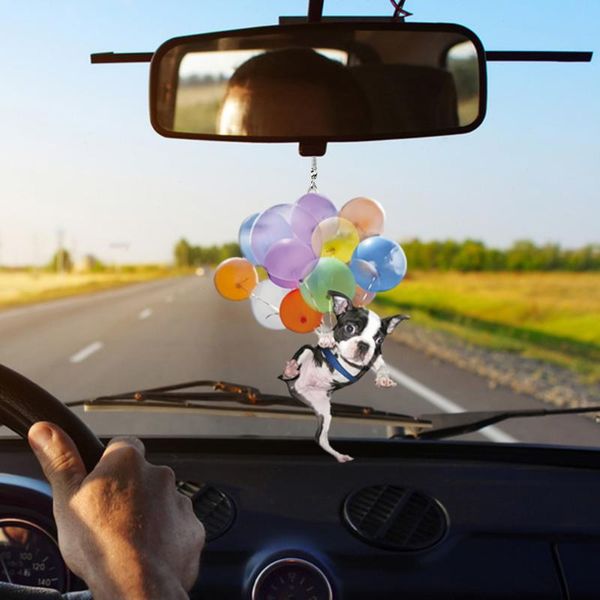 

interior decorations acrylic balloon dog pendant car mirror ornament craft colorful decoration family gift parts