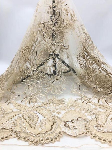 

ribbon 2021 embroided lace fabric in sequined french mesh 3d flower nigerian with bead yyz7886, Pink;blue