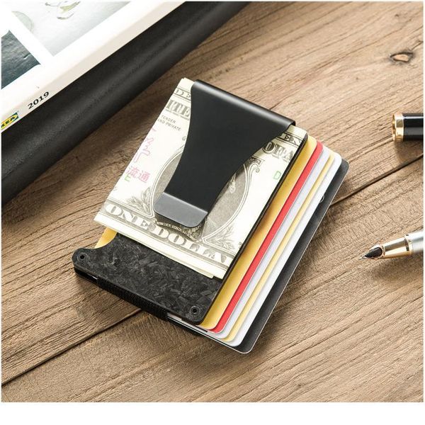 

bisi goro 2020 thin credit card holder minimalist mini wallet aluminum metal rfid blocking business bank c jllifb