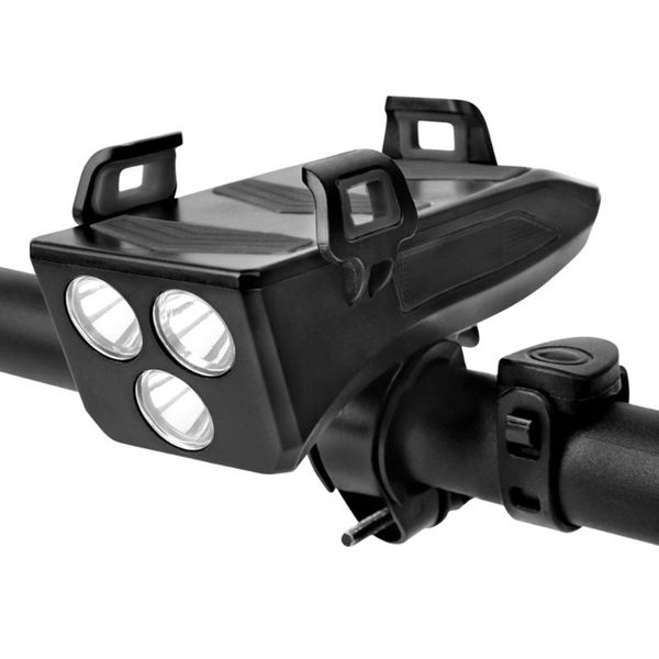 

mounting bracket cycling bicycle headlight 4 in 1 shockproof high decibel phone holder outdoor sports horn lamp multifunctional