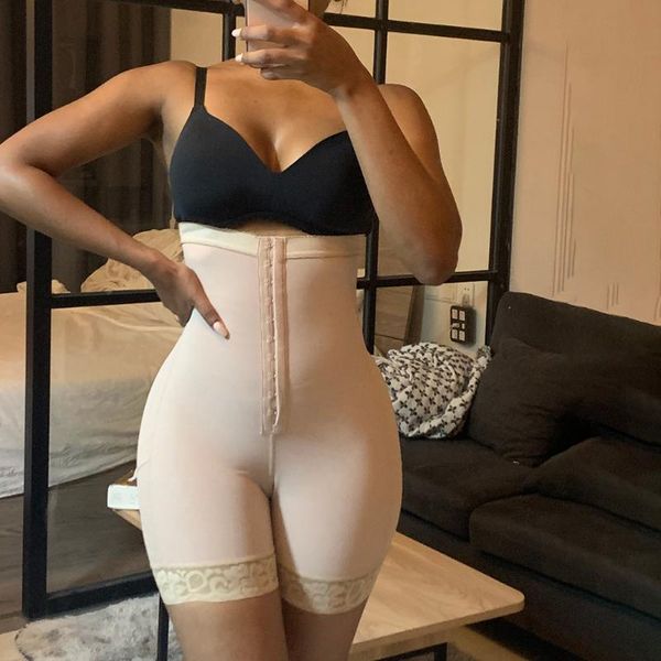 

women's shapers shapewear women corset waist trainer fajas reductoras lace body shaper push up bulifter shorts tummy control panties su, Black;white