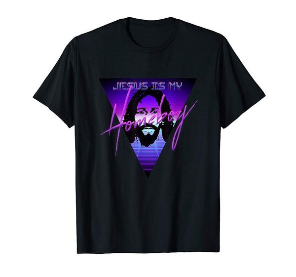

men's t-shirts jesus is my homeboy classic 80s inspired t-shirt, White;black