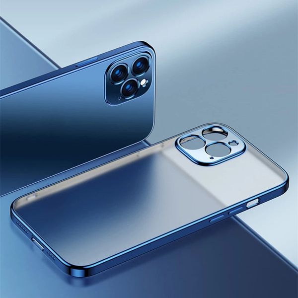 

soft tpu square frame plating clear phone case for iphone 12 11 pro max mini x xr xs 7 8 plus se 2020 transparent silicone cover