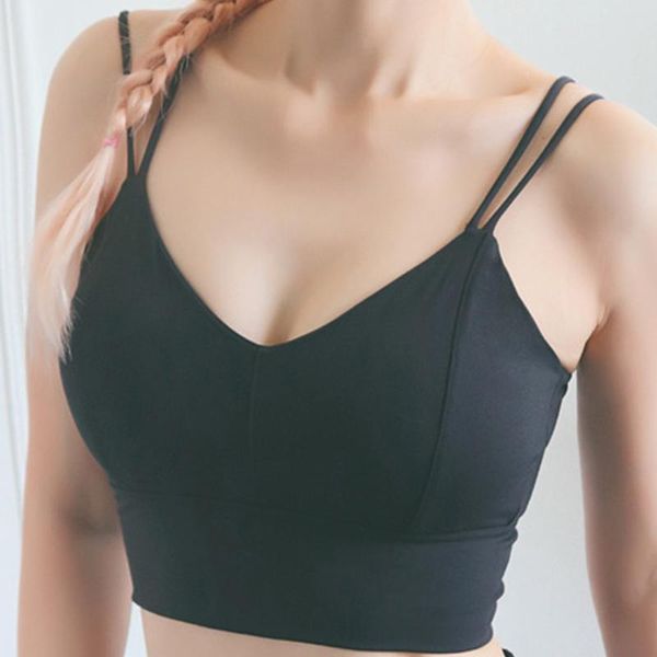 

yoga outfit seamless bra women fitness breathable workout bralette sleeveless crop solid gym clothing sport push up sling