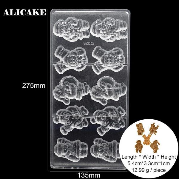 

baking & pastry tools 3d polycarbonate chocolate molds for christmas santa claus form baker party handmade dessert bakeware mould