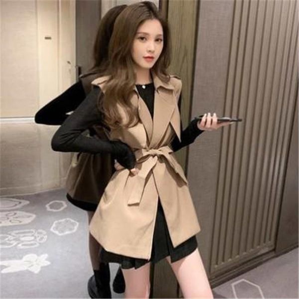 

long vest women gilet womens jackets femme sans manche coat waist for ladies spring autumn, Black;white