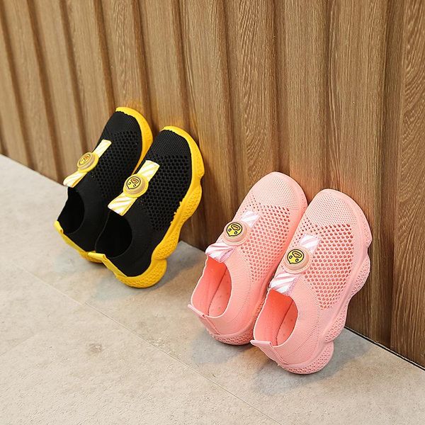 

sneakers 2021 spring net soft boys and girls shoes mesh children casual sport, Black;red