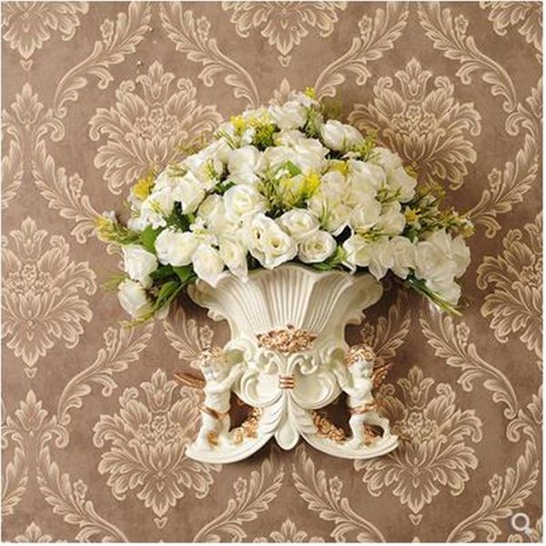 

vases nordic angel wall-mounted vase, flower basket, creative decoration living room floral pendant, wedding