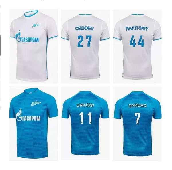 

2021 2022 fc zenit home blue soccer jersey dzyuba azmoun football shirts ozdoev kokorin santos barrios lovren footbal robson-kanu malcom, Black;yellow