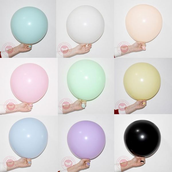 

new macarone candy color helium balloon giant round latex balloons birthday wedding valentine's day holiday decoration supplies
