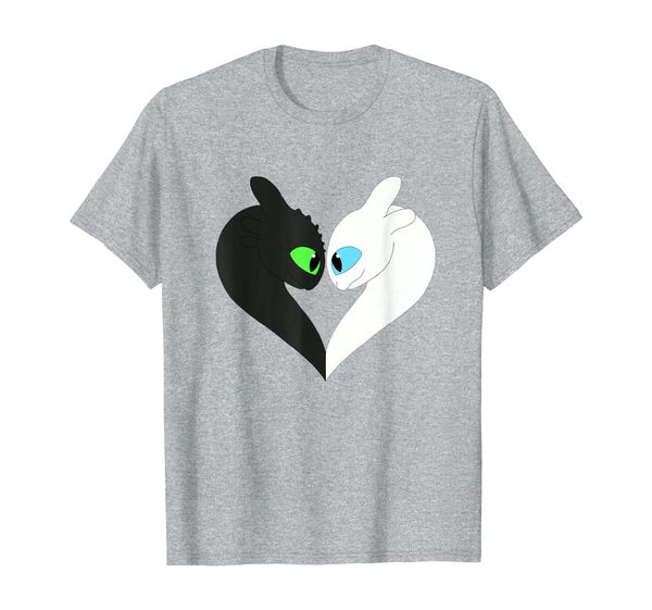 

dragon lovers cute dragon heart t-shirt men women, White;black