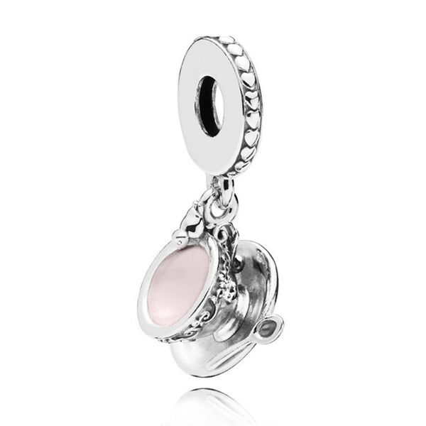 

fit 3mm charms bracelet 925 sterling silver enchanted tea cup dangle charm beads diy jewelry making, Bronze;silver