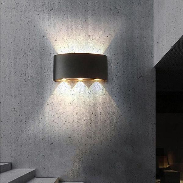 

wall lamp 6w 10w 12w led source up and down waterproof outdoor lighting modern minimalist indoor engineering porch garden light