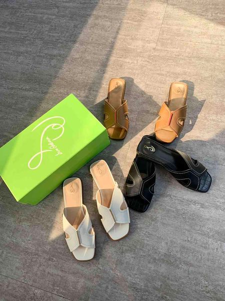 

all flat sheepskin sam bottomed flip flops, lazy slippers, sandals yw yw, Black
