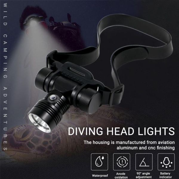 

headlamps led headlight waterproof glare usb rechargeable night fishing light outdoor lighting l2 multifunctional diving