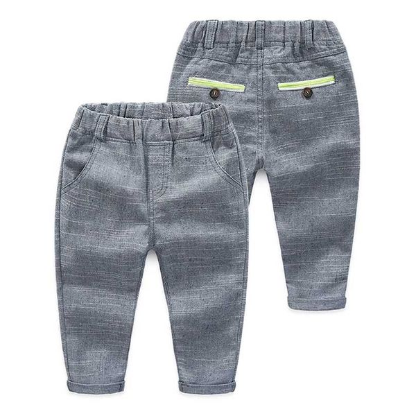 Primavera Autunno Europa 3 4 5 6 7 8 10 12 anni Studente adolescente Pantaloni elastici per bambini Pantaloni lunghi stile scuola per bambini 211103