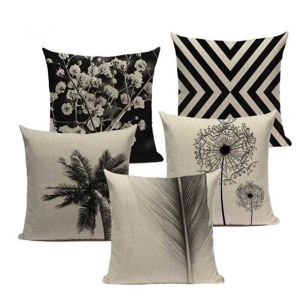 

cushion/decorative pillow einfache stil kissen abdeckung geometrische meditation dekorative fÃ¼r sofa auto hause benutzerdefinierte schwarz w