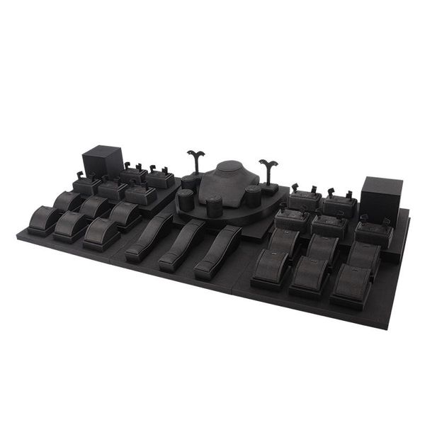 

jewelry pouches, bags customizable black set display tray removable earring bracelet pendent wedding ring jewellery organizer showcase count, Pink;blue