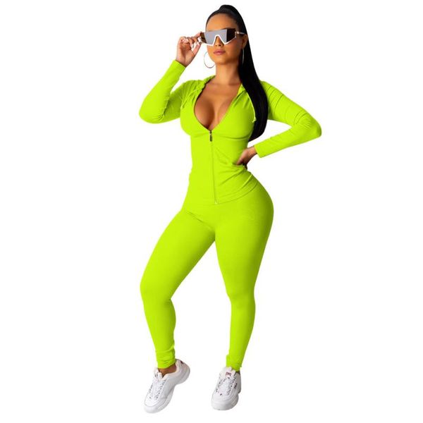 

women tracksuit two pieces outfits plus zipper set long fashion sportswear sleeve size streetwear jogging clothes cardigan suits s-xxl chgu, Black