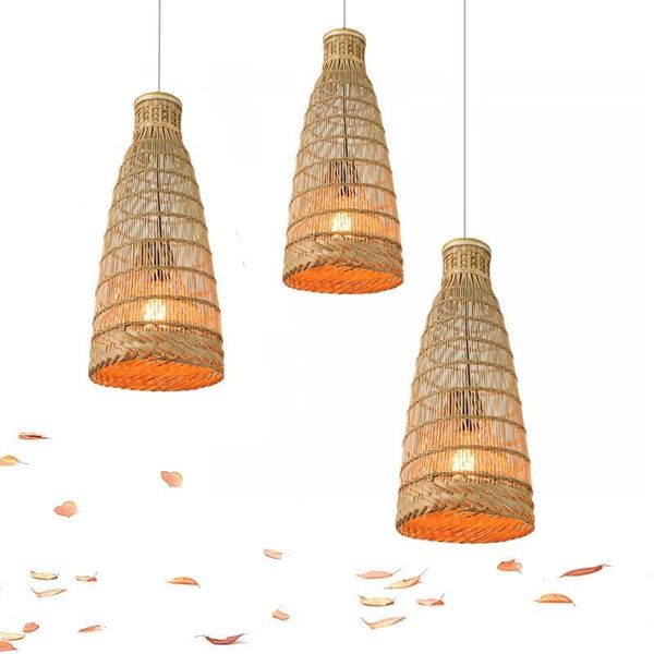 

pendant lamps southeast asia bamboo lights garden teahouse rattan dining room decor lustre hanging light fixture
